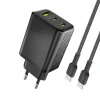 DUDAO ŁADOWARKA SIECIOWA 65W GAŃ DO TELEFONÓW 1 USB-C Z KABLEM