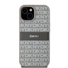 DKNY ETUI HARDCASE DO IPHONE 15 14 13 Z LEATHER MONO STRIPE & METAL LOGO