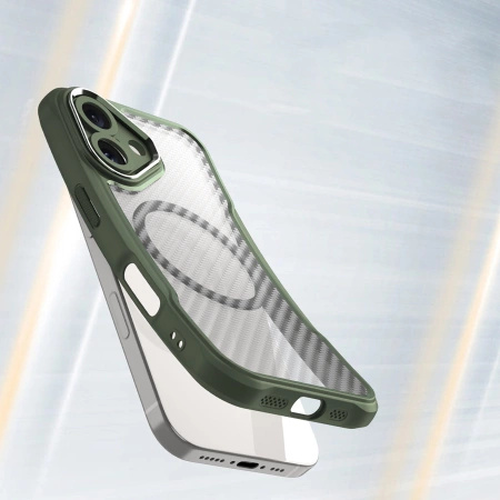 HURTEL ETUI SILIKONOWE CASE POKROWIEC DO MAGSAFE IPHONE 16 ZIELONE LEADING