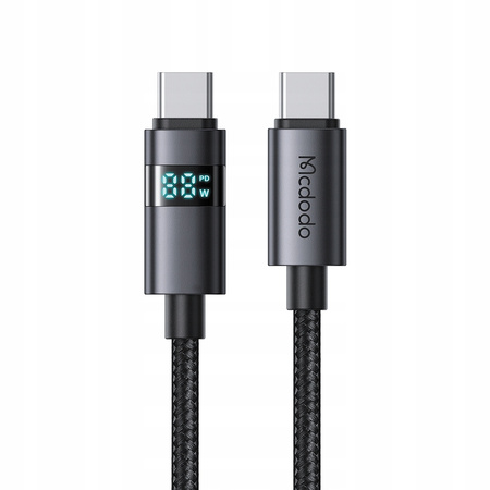 MCDODO CABLE WITH DISPLAY USB-C FAST CHARGING USB TYPE C 5A 100W 1M