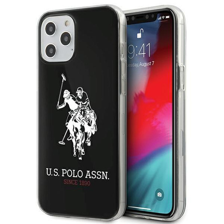 Etui U.S. Polo Assn. Shiny Big Logo na iPhone 12 Pro Max - czarne