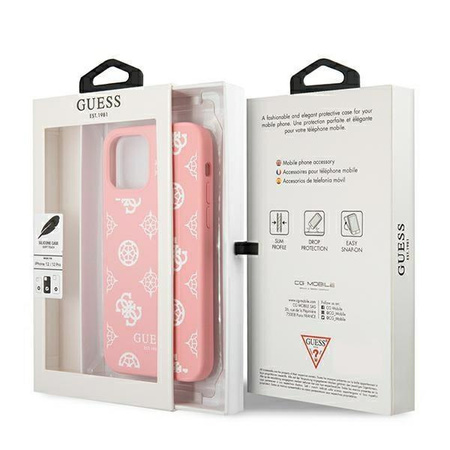 Guess GUHCP12LLSPEWPI iPhone 12 Pro Max 6,7" różowy/pink hard case Peony Collection