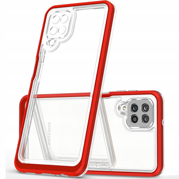 HURTEL CLEAR 3IN1 ETUI POKROWIEC DO SAMSUNG GALAXY A22 4G ŻELOWY Z RAMKĄ