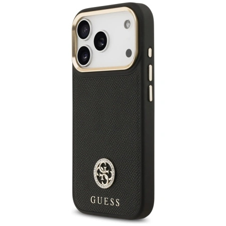 GUESS ETUI GRAINED STRASS LOGO DO IPHONE 17 PRO MAGSAFE Z LUKSUSOWYM