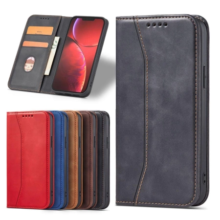 Magnet Fancy Case etui iPhone 14 Plus pokrowiec z klapką portfel podstawka czarne