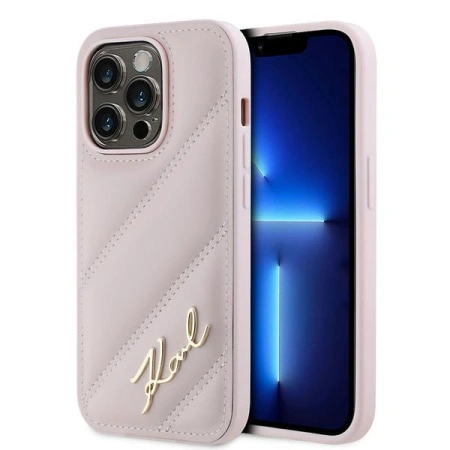 KARL LAGERFELD ETUI HARDCASE DO IPHONE 14 PRO 6,1 KLHCP14LPQDSMGP DIAGONAL