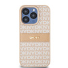 DKNY ETUI HARDCASE DO IPHONE 15 PRO LEATHER MONO STRIPE Z METALOWYM LOGO