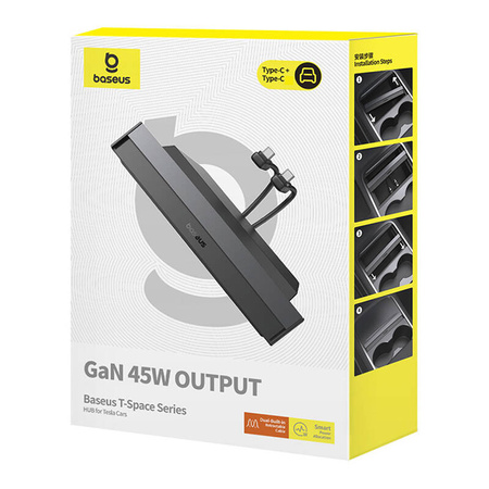 BASEUS HUB PRZEJŚCIÓWKA USB-C DO LIGHTNING DO TESLA Z KABLEM WIELOFUNKCYJNY