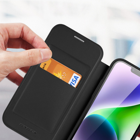 Etui magnetyczne z klapką Dux Ducis Skin X Pro z MagSafe do iPhone 15 - czarne