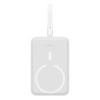 Powerbank Baseus Magnetic Mini MagSafe 10000mAh 20W z wbudowanym kablem Lightning - biały + kabel Baseus Simple Series USB-C - USB-C 60W 0.3m