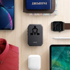 Uniq Ład. siec. Voyage World Adapter 33W + 2xUSB + PD 18W + QC 3.0 - szare (LITHOS Collective)