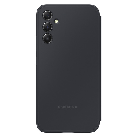 Samsung Smart View Wallet Case etui Samsung Galaxy A34 5G pokrowiec z inteligentną klapką okienkiem portfel na kartę czarne (EF-ZA346CBEGWW)