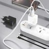 Ładowarka sieciowa Dudao A26TCEU PD QC 25W GaN USB-A USB-C z kablem USB-C - biała