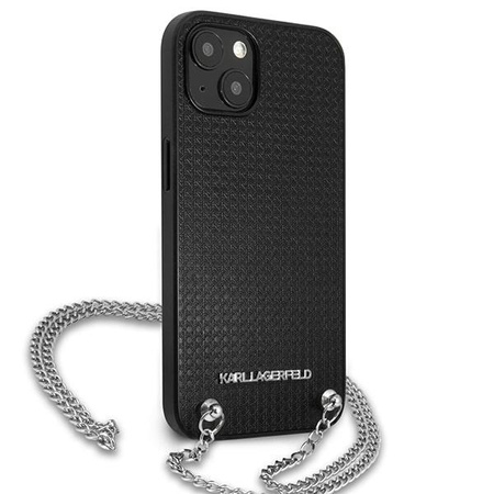 KARL LAGERFELD ETUI HARDCASE DO IPHONE 13 14 15 6,1 MAGNETYCZNE Z ŁAŃCUCHEM