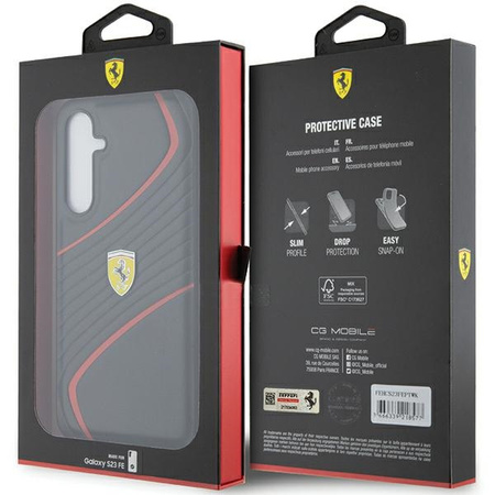 FERRARI ETUI HARDCASE DO SAMSUNG GALAXY S23 FE S711 TWIST METAL LOGO
