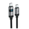 ACEFAST KABEL USB-C DO USB-C Z WYŚWIETLACZEM 66W 1.2M DO ŁADOWANIA S10 S20