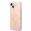 Guess zestaw ładowarka MagSafe + etui do iPhone 14 Plus 6,7" różowe 4G Print (GUBPP14MH4EACSP)