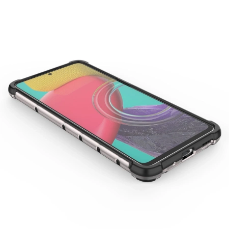 HURTEL HONEYCOMB ETUI POKROWIEC DO SAMSUNG GALAXY M53 5G Z ŻELOWĄ RAMKĄ