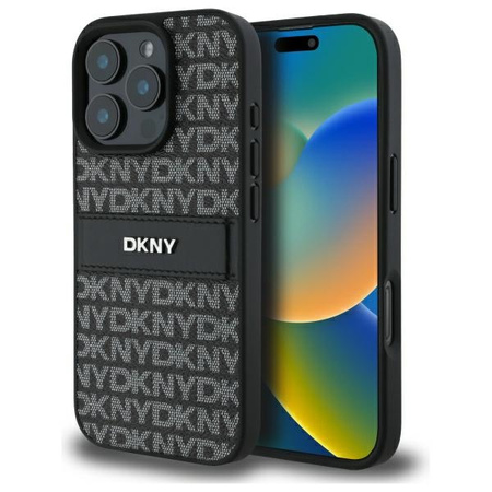 DKNY HARDCASE DO IPHONE 16 PRO MAX 6.9 Z WZOREM STRIPE NA TELEFON Z OCHRONĄ