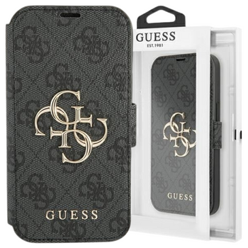 GUESS ETUI Z LOGO DO IPHONE 13 PRO MAX 6,7 KSIĄŻKA Z METALOWYM WYKOŃCZENIEM