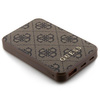 Guess Powerbank 15W GUPB5LP4GEGW 5000mAh brązowy/brown 4G Leather Metal Logo