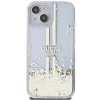 Etui Guess Liquid Glitter Gold Stripes na iPhone 15 Plus / 14 Plus - przezroczyste