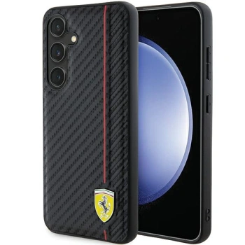 FERRARI ETUI HARDCASE DO SAMSUNG GALAXY S24 S921 CARBON PRINTED LINE