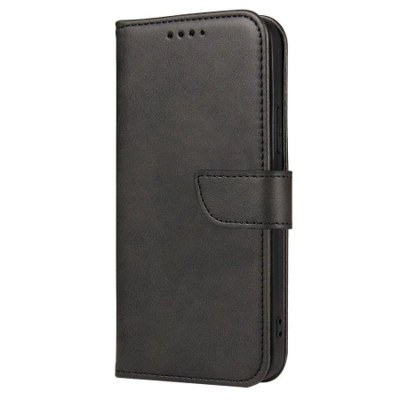 Magnet Case elegancki futerał etui pokrowiec z klapką i funkcją podstawki Oppo Find X5 Pro czarny