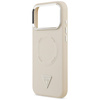 Etui Guess Triangle Logo MagSafe do      iPhone 17 Pro beżowy