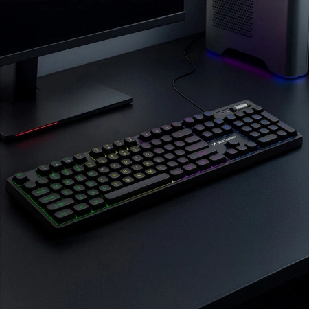 Klawiatura Wozinsky WKG-200 z rolką gamingowa membranowa RGB - czarna