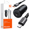 MCDODO FAST CAR CHARGER FOR PHONE USB-C LED + LIGHTNING CABLE