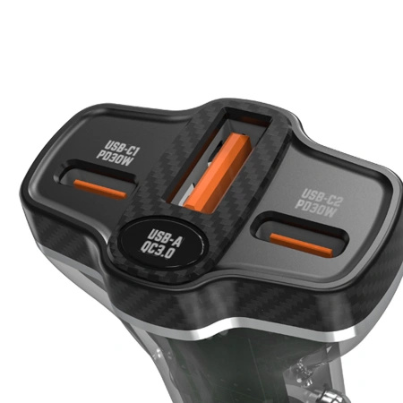 DUDAO ŁADOWARKA SAMOCHODOWA R78 78W DO TELEFONÓW 2xUSB-A QC PD 78W USB-C