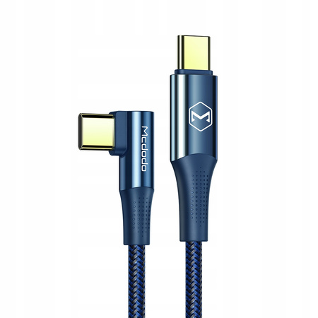 Cable for phone, computer, Mcdodo Angular USB-C PD 2.0 QC 4.0 5A 100W 2M blue