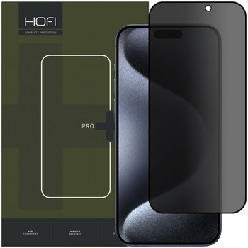 HOFI SZKŁO PRYWATYZUJĄCE ANTI SPY GLASS PRO+ DO IPHONE 15 PRO EKRAN PRIVACY