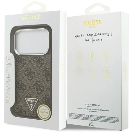 GUESS ETUI DO IPHONE 17 PRO 4G TRIANGLE LOGO MAGSAFE LUXURY DESIGN