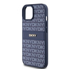 DKNY ETUI HARDCASE DO IPHONE 15 14 13 Z LOGO METALOWYM LEATHER MONO STRIPE
