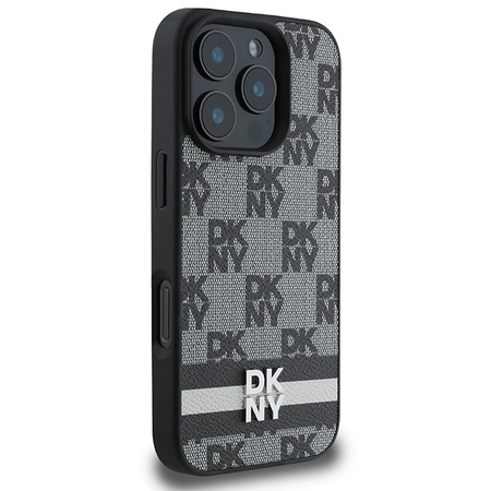 DKNY ETUI HARDCASE DO IPHONE 16 PRO MAX 6,9 Z PASKIEM CHEQUERED STRIPES