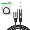 Ugreen kabel audio stereo AUX 3,5 mm mini jack - USB Typ C do telefonu tabletu 1m czarny ( 20192)