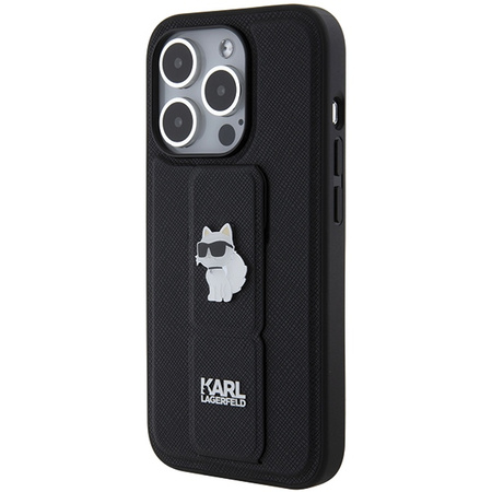 KARL LAGERFELD KLHCP14LGSACHPK ETUI HARDCASE DO IPHONE 14 PRO 6,1 GRIPSTAND