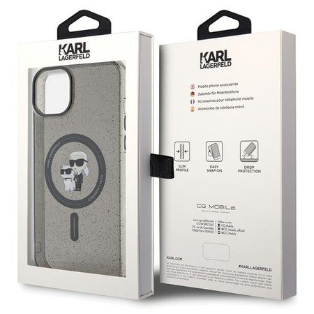 KARL LAGERFELD ETUI KLHMP15SHGKCNOK DO IPHONE 15 6.1 HARDCASE GLITTER