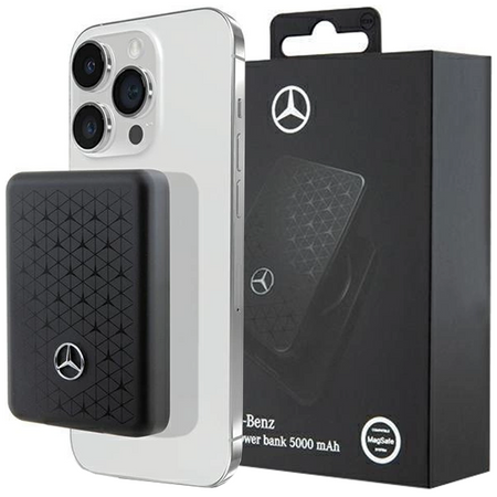 Powerbank Mercedes Stars Pattern MagSafe 15W 5000mAh - czarny