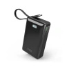 Powerbank SBS 20000 mAh 20 W z wbudowanym kablem USB-C i wyświetlaczem cyfrowym - czarny