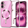 TECH-PROTECT ETUI MAGFLEX DO MAGSAFE IPHONE 16 POKROWIEC ODPORNY SHINY ROSE