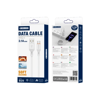 JELLICO kabel B29 USB-C 3.1A 1M Biały