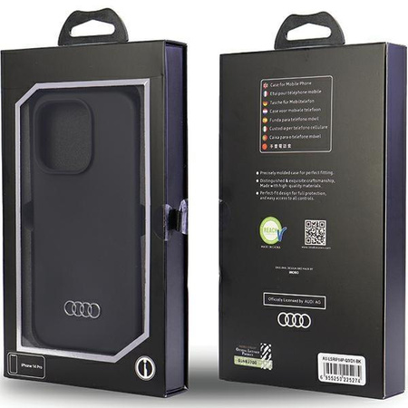 Etui Audi Silicone Case na iPhone 14 Pro - czarne AU-LSRIP14P-Q3/D1-BK