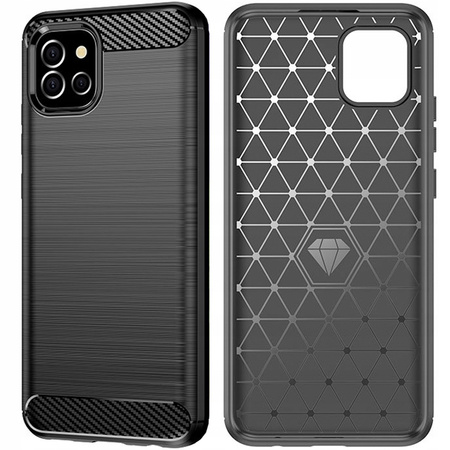 HURTEL ETUI CARBON CASE DO SAMSUNG A03S OCHRONA ELASTYCZNE ANTYWSTRZĄSOWE