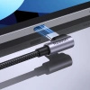 UGREEN SZYBKI KABEL PRZEWÓD WYTRZYMAŁY KĄTOWY USB-C DO USB-C 0.5M CZARNY