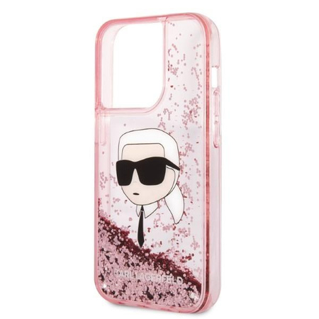 Karl Lagerfeld KLHCP14XLNKHCP iPhone 14 Pro Max 6,7" różowy/pink hardcase Glitter Karl Head