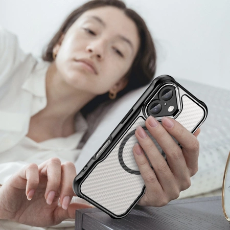 HURTEL ETUI CASE LEADING SERIES DO IPHONE 16 DO MAGSAFE SILIKONOWE CZARNE