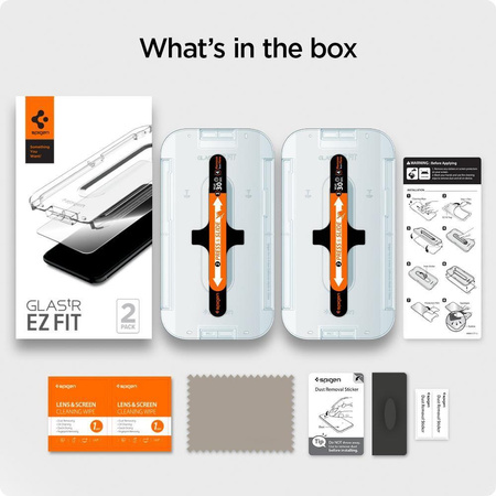 SZKŁO HARTOWANE SPIGEN GLAS.TR ”EZ FIT” 2-PACK IPHONE 12/12 PRO